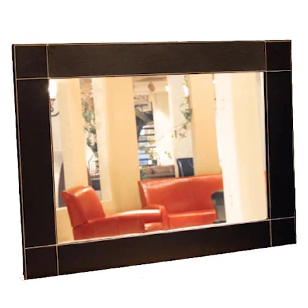Spectra Rectangular Leather Wall Mirror